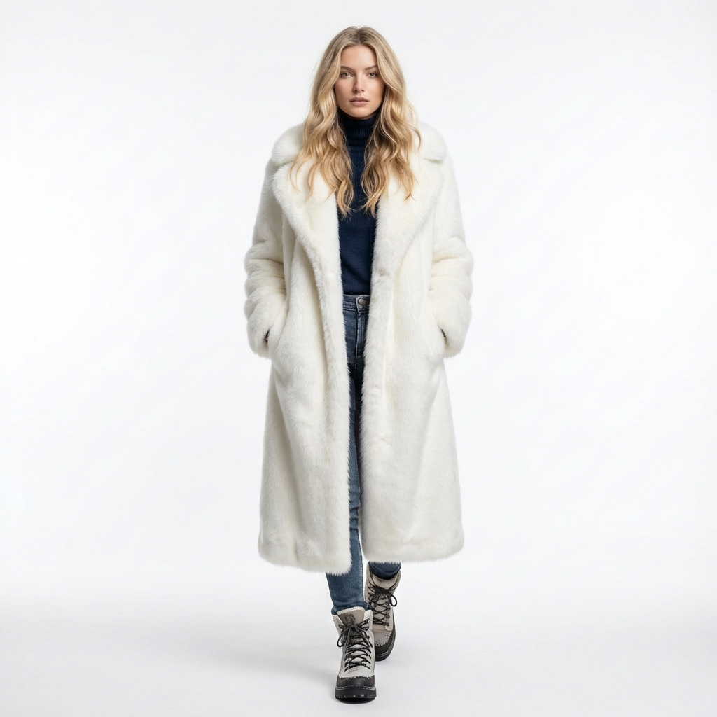 Eva | Lange gevoerde winterparka met capuchon