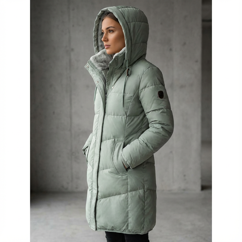 Sofie | Lange gevoerde winterparka met capuchon