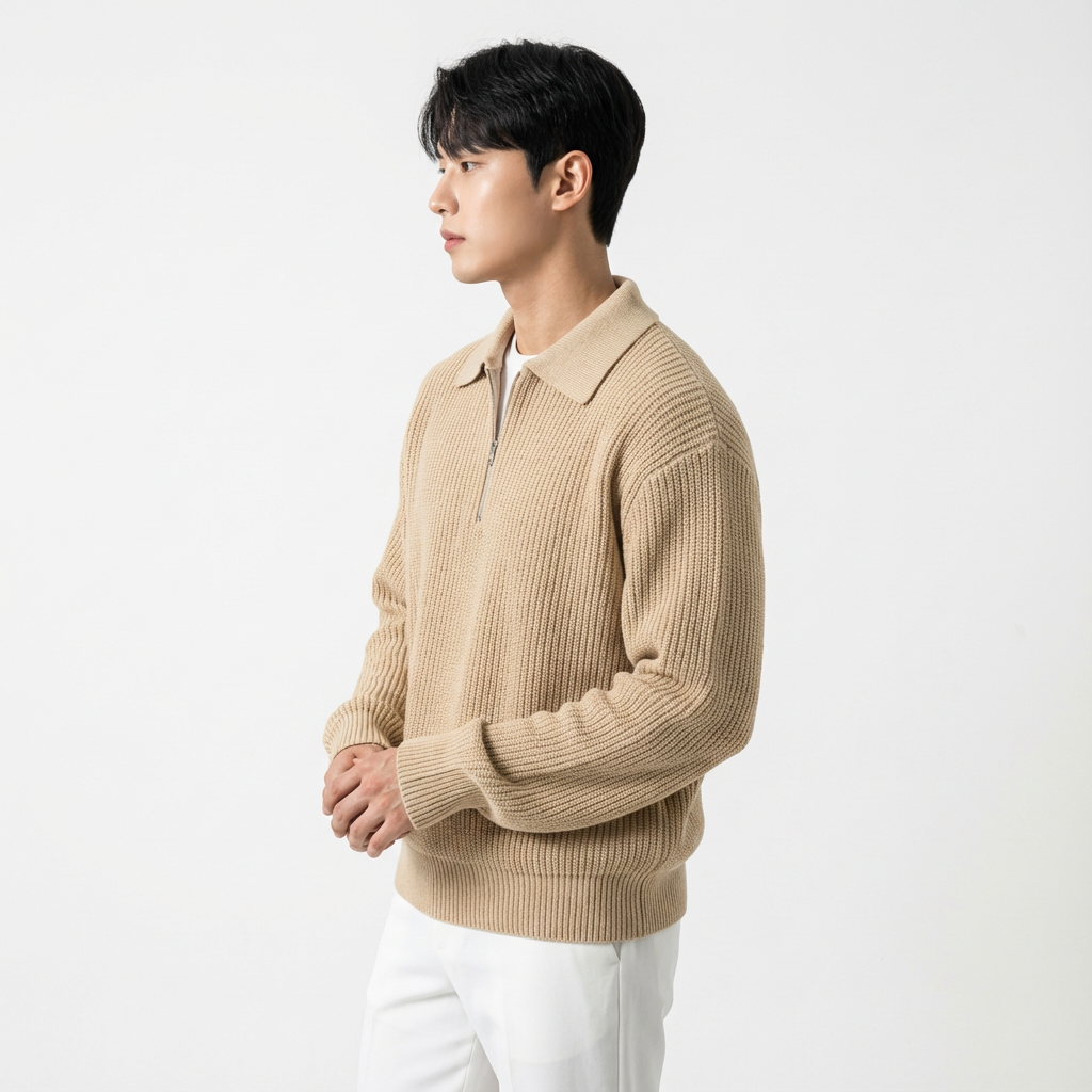 Mason | Comfortabele gebreide half-zip trui