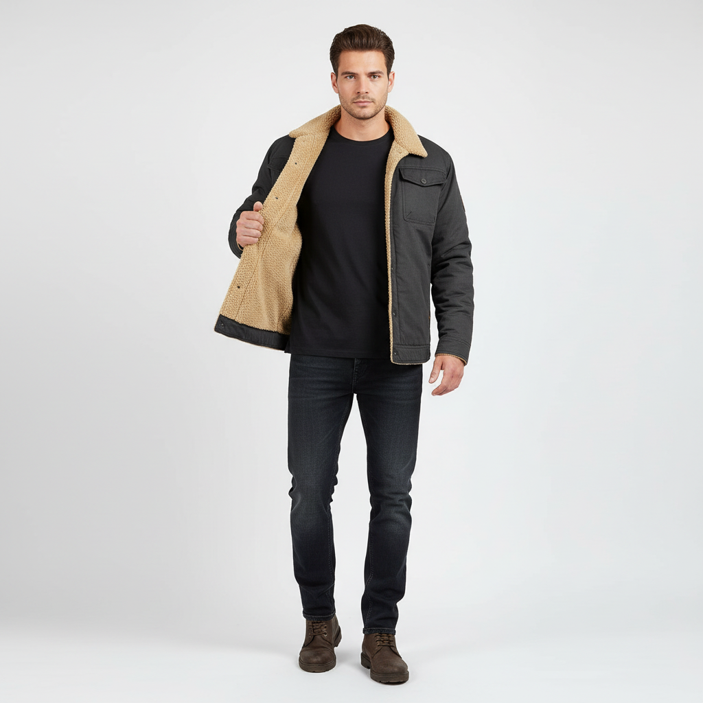 Dirk | Sherpa gevoerde truckerjas voor heren