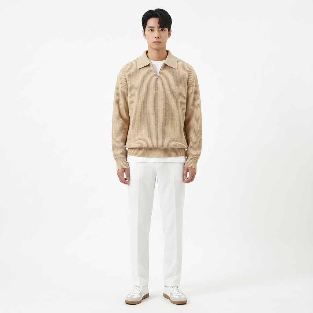 Mason | Comfortabele gebreide half-zip trui